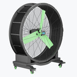 HVLS Three Fan Blades Portable Drum Fan